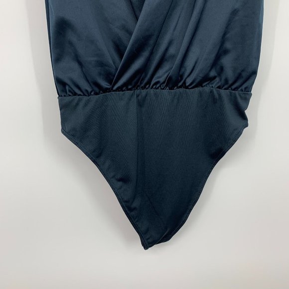 Zara Bodysuit Blue Sateen VNeck Sleeveless NWT - Picture 11 of 11